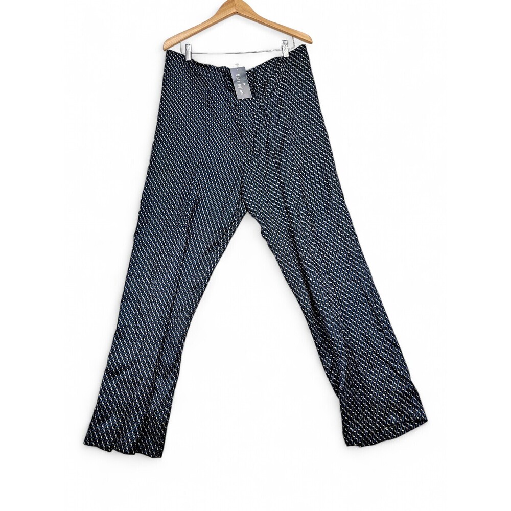 Barrington 100% Silk Straight Leg Drawstring Pants XL